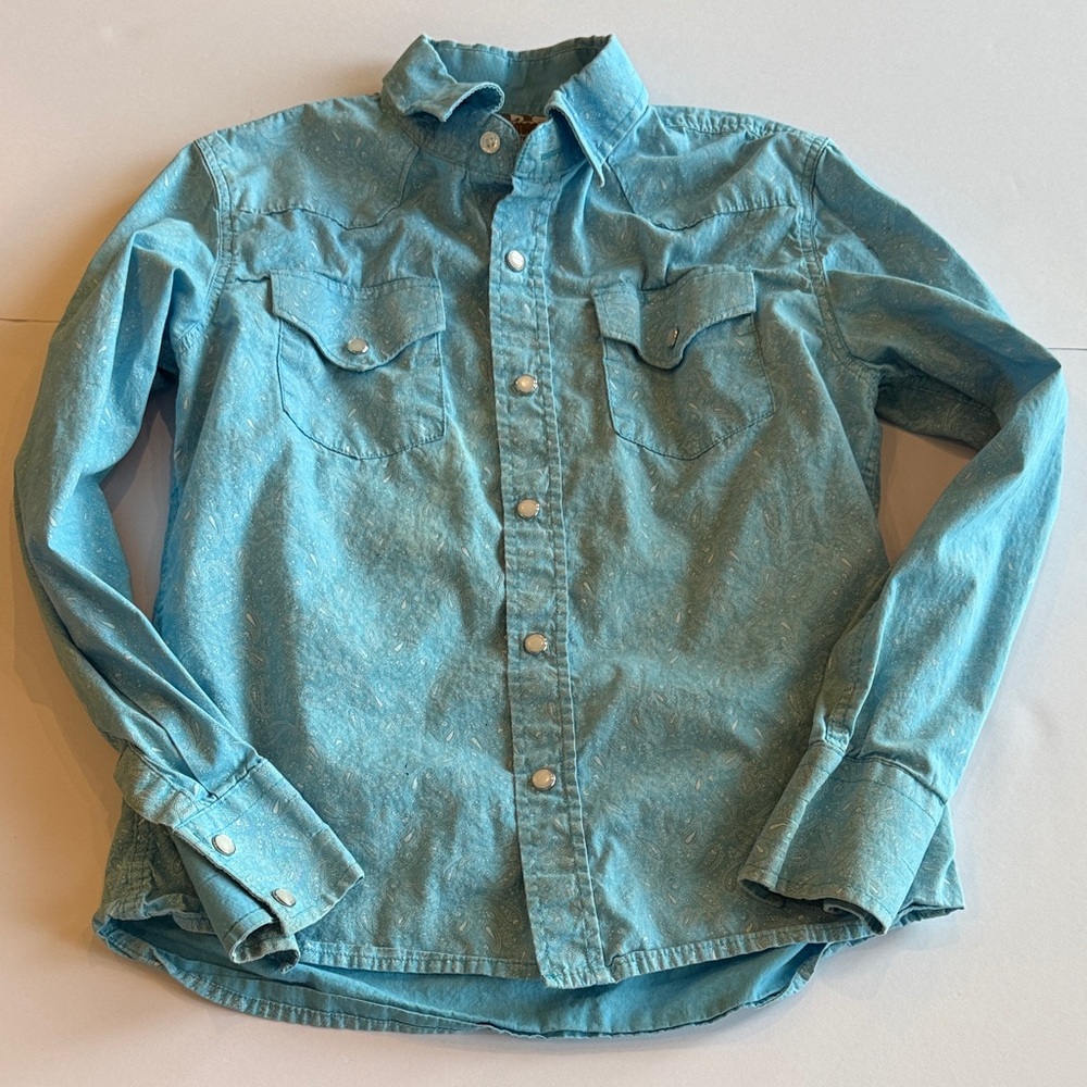 Ely Cattleman Light Blue Casual Button Down Shirt